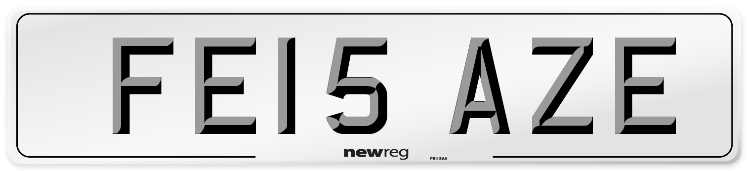 FE15 AZE Number Plate from New Reg